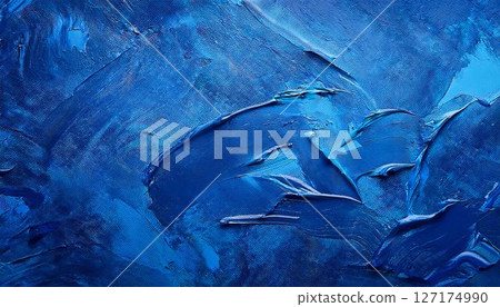 Blue paint texture background image 127174990