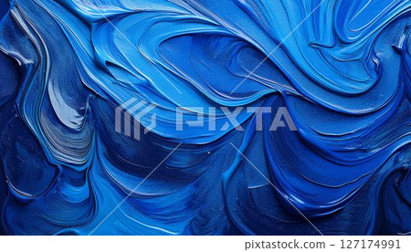 Blue paint texture background image 127174991