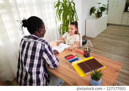 Creative learning moments between a child and mentor 127177001