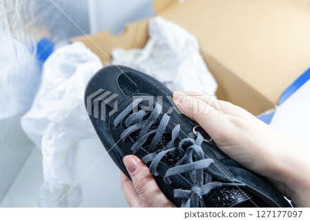New fashion black sports sneakers. Casual shoes New fashion black sports sneakers. Casual shoes 127177097