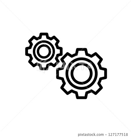簡單可愛的齒輪圖標 127177518