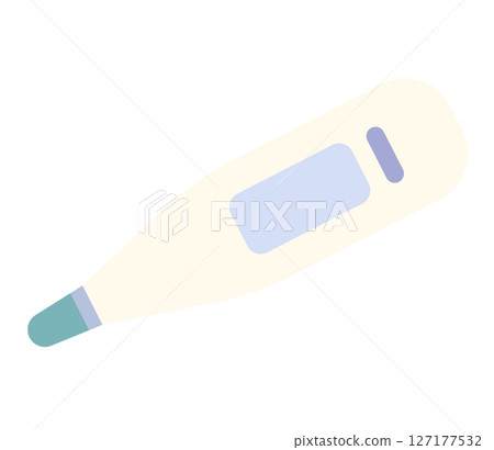 可愛而簡單的溫度計向量插圖圖標 127177532