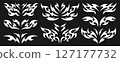 Neo tribal y2k tattoo, white celtic gothic body ornaments in neotribal style 127177732