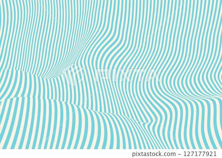 Groovy waves background in blue and beige fluid optical illusion. Modern geometric wave pattern background with distorted flowing lines and dynamic motion effect. Groovy waves background in blue and beige fluid optical illusion. Modern geometric wave pattern background with distorted flowing lines and dynamic motion effect. 127177921