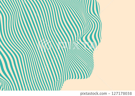Groovy waves seamless pattern in orange and beige creating a fluid optical illusion. Modern geometric wave pattern background with distorted flowing lines and dynamic motion effect. Groovy waves seamless pattern in orange and beige creating a fluid optical illusion. Modern geometric wave pattern background with distorted flowing lines and dynamic motion effect. 127178038