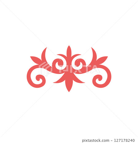 Traditional Turkic Ornament Vector. Ethnic Kazakh, Tatar, Kyrgyz Decorative Element for Folk Design and Cultural Projects. 127178240