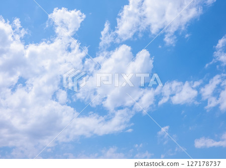 blue sky and white clouds blue sky and white clouds 127178737