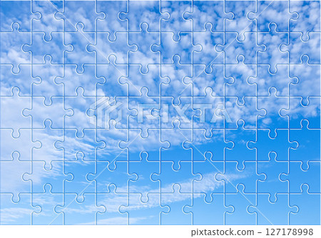 Blue sky and scaly clouds jigsaw puzzle image Blue sky and scaly clouds jigsaw puzzle image 127178998