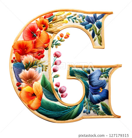 Embroidered letter "G" Embroidered letter "G" 127179315