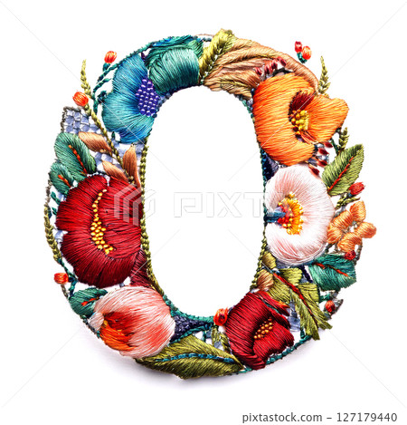Embroidered letter "O" 127179440