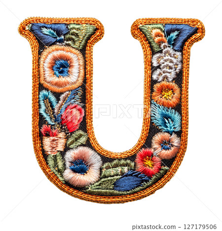 Embroidered letter "U" 127179506