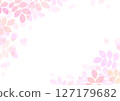 可愛的插圖背景與粉紅色的葉子飄落 127179682