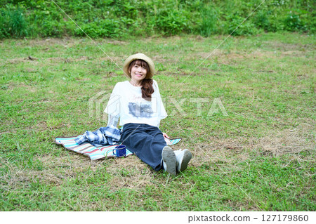 Hiking, camping, leisure, middle-aged, senior Hiking, camping, leisure, middle-aged, senior 127179860