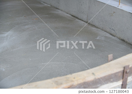 Foundation work on a private house undergoing complete renovation Foundation work on a private house undergoing complete renovation 127180043