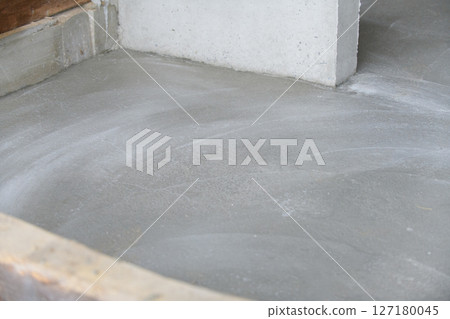 Foundation work on a private house undergoing complete renovation Foundation work on a private house undergoing complete renovation 127180045