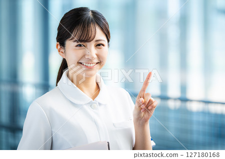 A female nurse. 127180168
