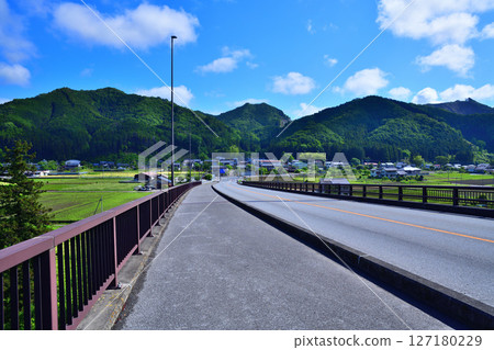 View from Shin-Okoshiji Bridge over the Omoi River, Tochigi Kasuo Prefectural Route 32, Kanuma City 127180229