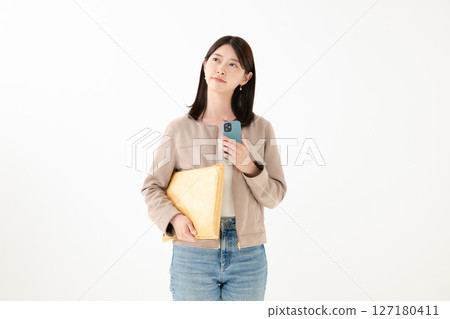 Woman with smartphone 127180411