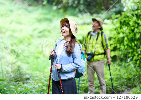 健行、健行、老年、散步、爬山 127180529