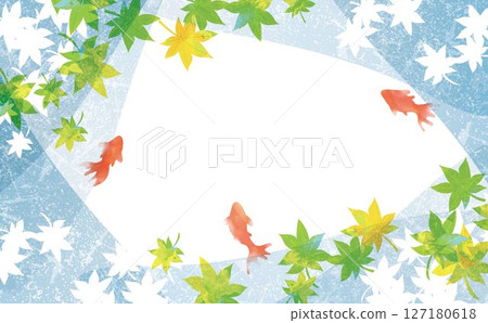 Refreshing watercolor goldfish, summer, Japanese style Refreshing watercolor goldfish, summer, Japanese style 127180618