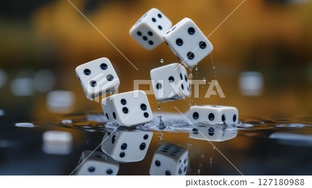 Falling dice 127180988