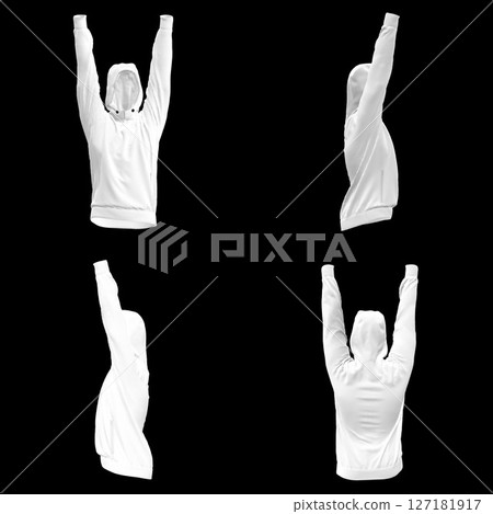 White hoodie on transparent background White hoodie on transparent background 127181917