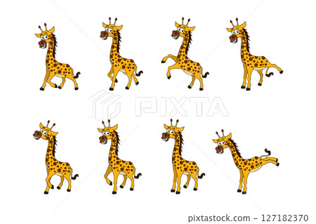 Cute Giraffe Animal Cartoon 127182370