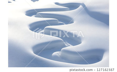 Intricate Snow Patterns in a Winter Landscape Intricate Snow Patterns in a Winter Landscape 127182387