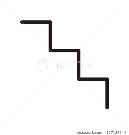 僅簡單圖示樓梯 僅簡單圖示樓梯 127182544