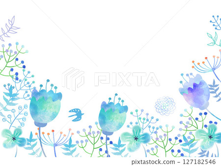 watercolor flower background watercolor flower background 127182546