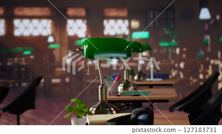 Wooden library on campus with a huge database collection of study books, designated space for academic research and educational tasks. University bibliotheque used for self learning. Camera B. Wooden library on campus with a huge database collection of study books, designated space for academic research and educational tasks. University bibliotheque used for self learning. Camera B. 127183731