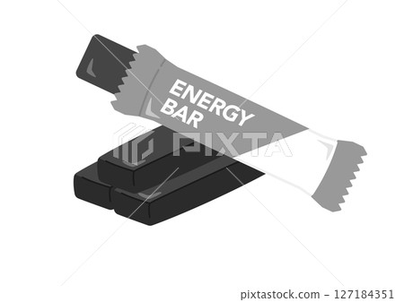 Illustration set of opened energy bars chocolate 127184351