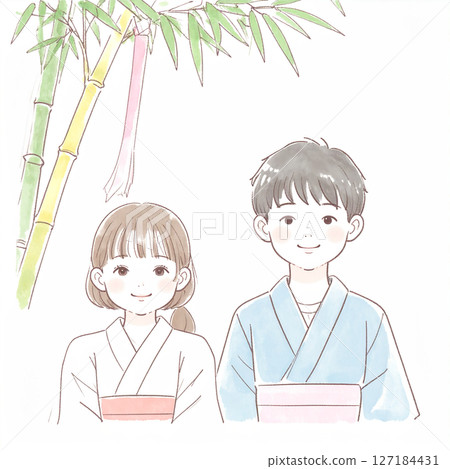 Tanabata illustration material Tanabata illustration material 127184431