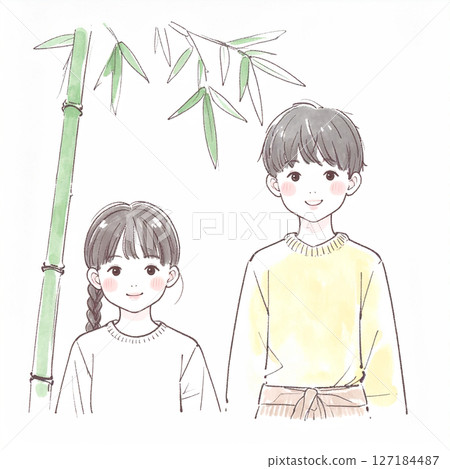 Tanabata illustration material Tanabata illustration material 127184487