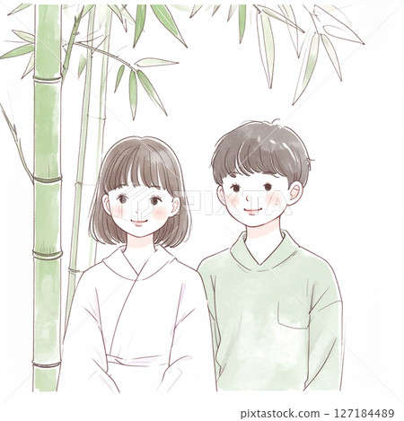 Tanabata illustration material Tanabata illustration material 127184489