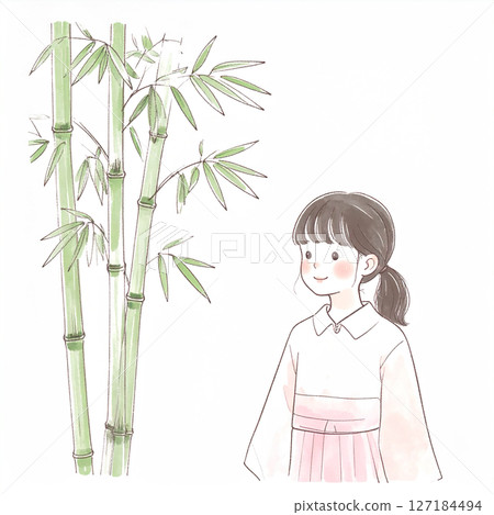 Tanabata illustration material 127184494