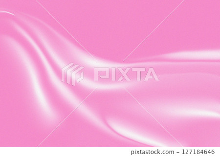 Satin-like fabric cloth drape background texture illustration Pink elegant wave glossy texture 127184646