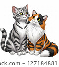 銀貓長毛三色貓 127184881