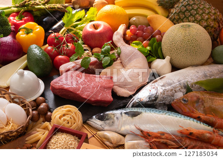 Food images of various nutrients (1) 127185034