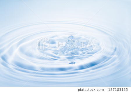 Drops of water falling on the surface of the water. Drops of water falling on the surface of the water. 127185135