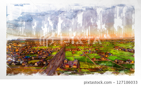 素描風格素描風景唯美鳥瞰無人機攝影天空山脈半空中漂浮夢幻無人機 素描風格素描風景唯美鳥瞰無人機攝影天空山脈半空中漂浮夢幻無人機 127186033