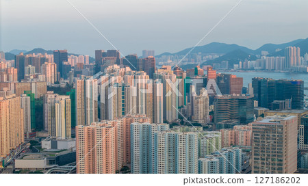 June 6 2025 Sunlit High Rises in a Cityscape Under a Clear Sky 127186202
