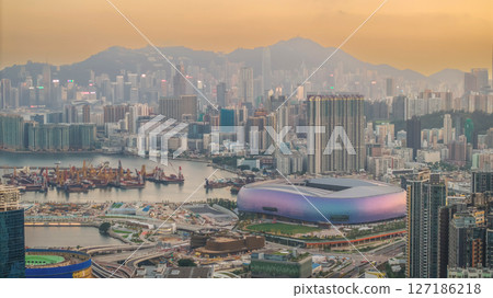 June 6 2025 Skyline at Sunset with Vibrant Urban Buildings and Harbor View June 6 2025 Skyline at Sunset with Vibrant Urban Buildings and Harbor View 127186218