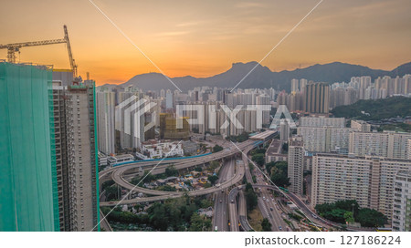 June 6 2025 Urban Cityscape at Sunset with Skyscrapers and Mountainous June 6 2025 Urban Cityscape at Sunset with Skyscrapers and Mountainous 127186224
