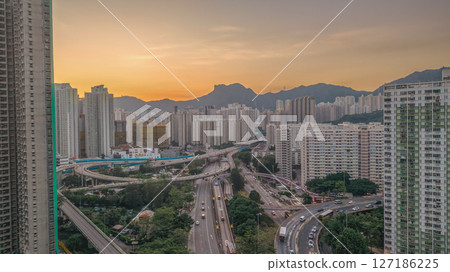 June 6 2025 Urban Cityscape at Sunset with Skyscrapers and Mountainous June 6 2025 Urban Cityscape at Sunset with Skyscrapers and Mountainous 127186225