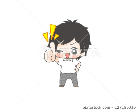 男學生做出好兆頭 127186330