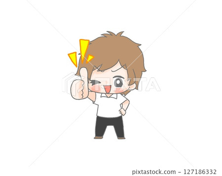 男學生做出好兆頭 127186332