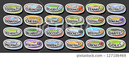 Vector Sport Logos Set Vector Sport Logos Set 127186469