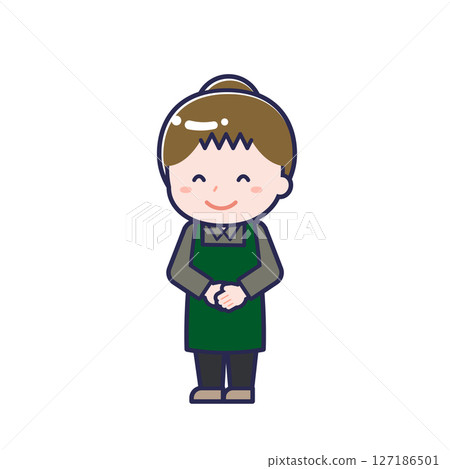 Restaurant staff / diagonal / female 01 Restaurant staff / diagonal / female 01 127186501
