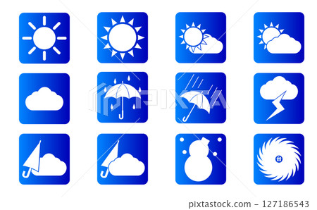 Weather symbol emoji set illustration Weather symbol emoji set illustration 127186543